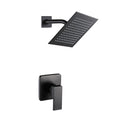 POP SANITARYWARE Matte Black 8-Inch Rain Shower Faucet Set