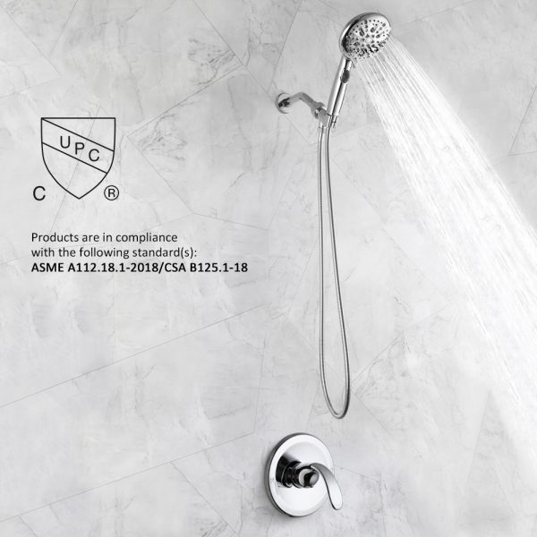 Shower Faucet Set with Pressure Balance Valve Body - Image 3