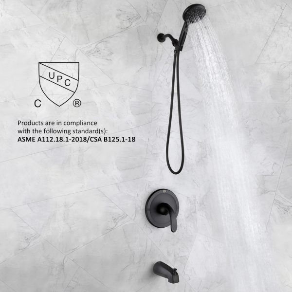Tub Shower Faucet with Pressure Balance Valve Body - Image 2