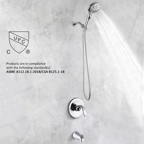 Tub Shower Faucet with Pressure Balance Valve Body - Image 3