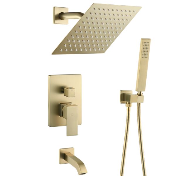 Tub Shower Faucet Set with Handheld Shower Head - Image 4