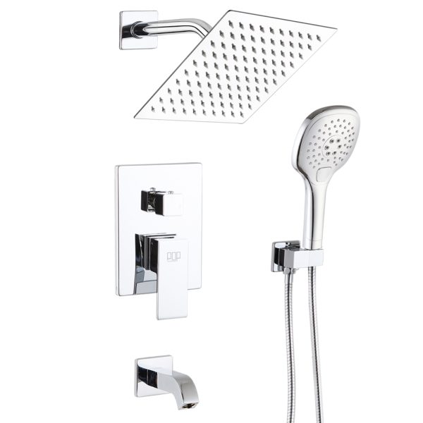 Tub Shower Faucet Set with Handheld Shower Head - Image 2